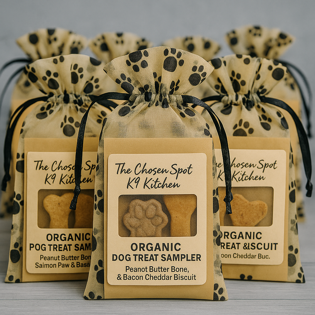 Bulk Organic Dog Treat Sampler Bags – Handmade Party Favors for Events & Giveaways🎁