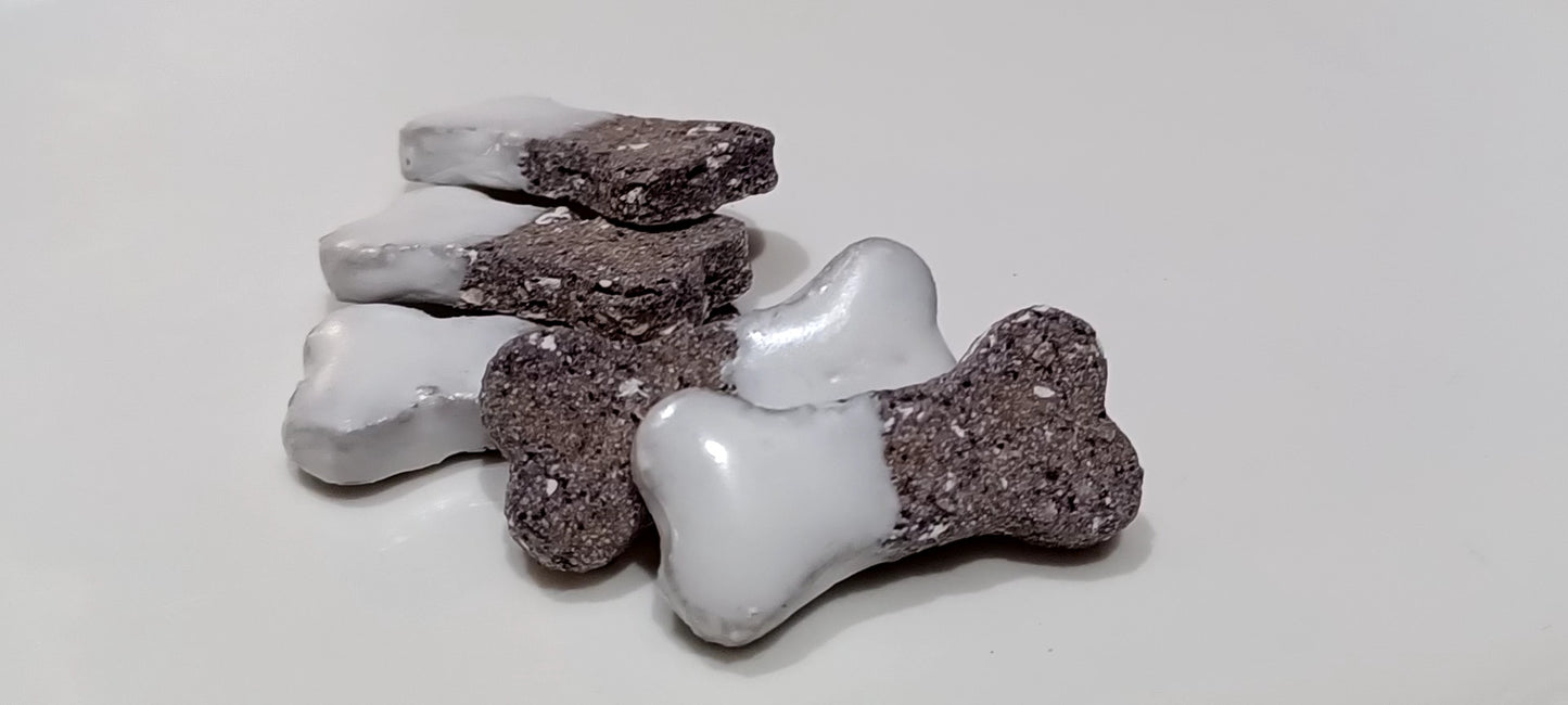 Glazed Blueberry + Oat Bone Organic Dog Treats (Gluten-Free) - Close Up