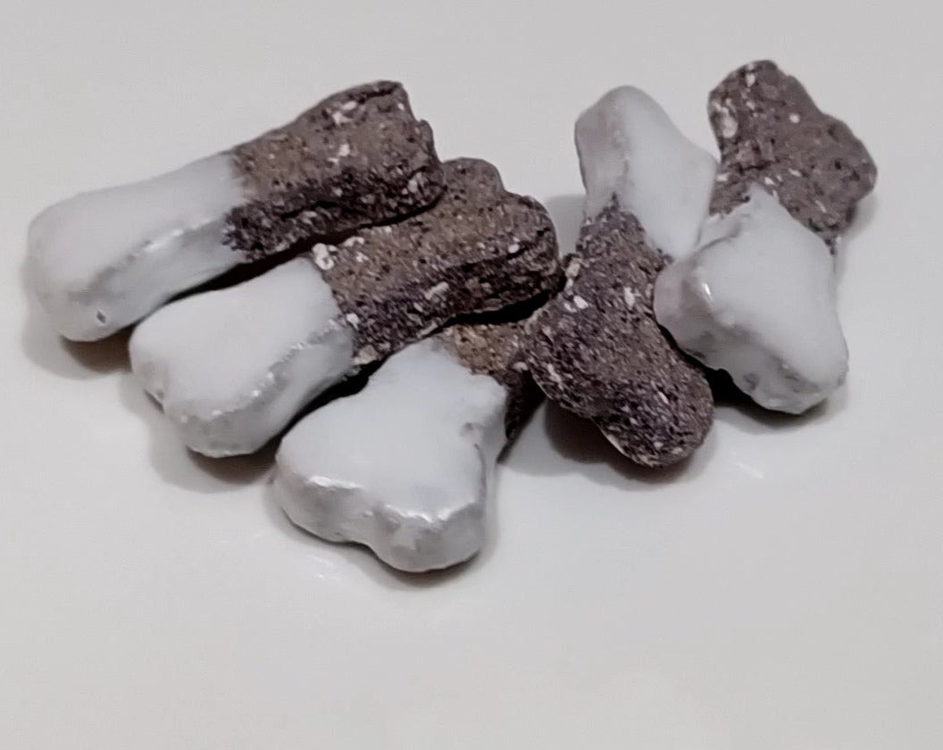 Glazed Blueberry + Oat Bone Organic Dog Treats (Gluten-Free) - Close Up