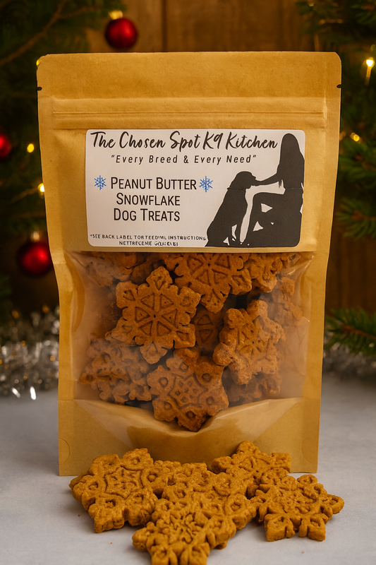 Peanut Butter Snowflakes❄️ Handmade Organic Holiday Dog Treats