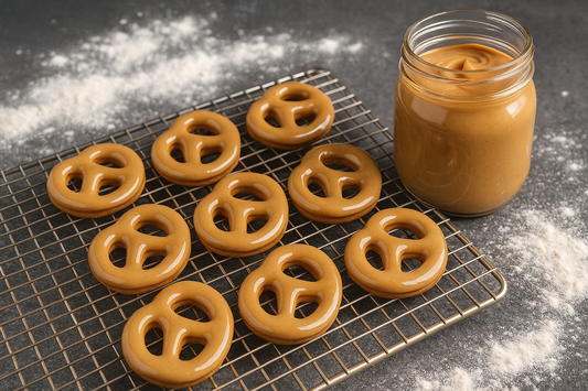 Glazed Peanut Butter Pretzel 🥨 Handmade Organic Low-Fat Dog Treats