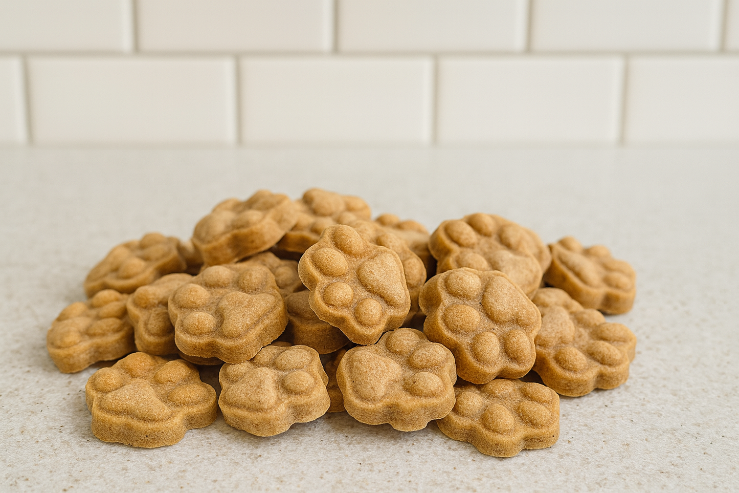 Salmon Paws. Handmade organic dog treats from The Chosen Spot K9 Kitchen.