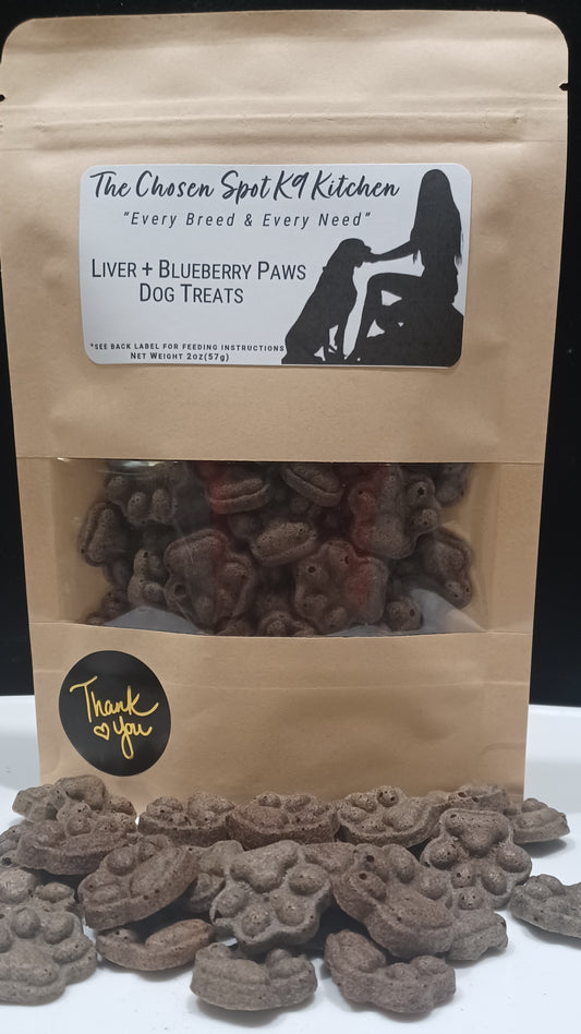 Liver + Blueberry Paws Dog Treats (Gluten Free)
