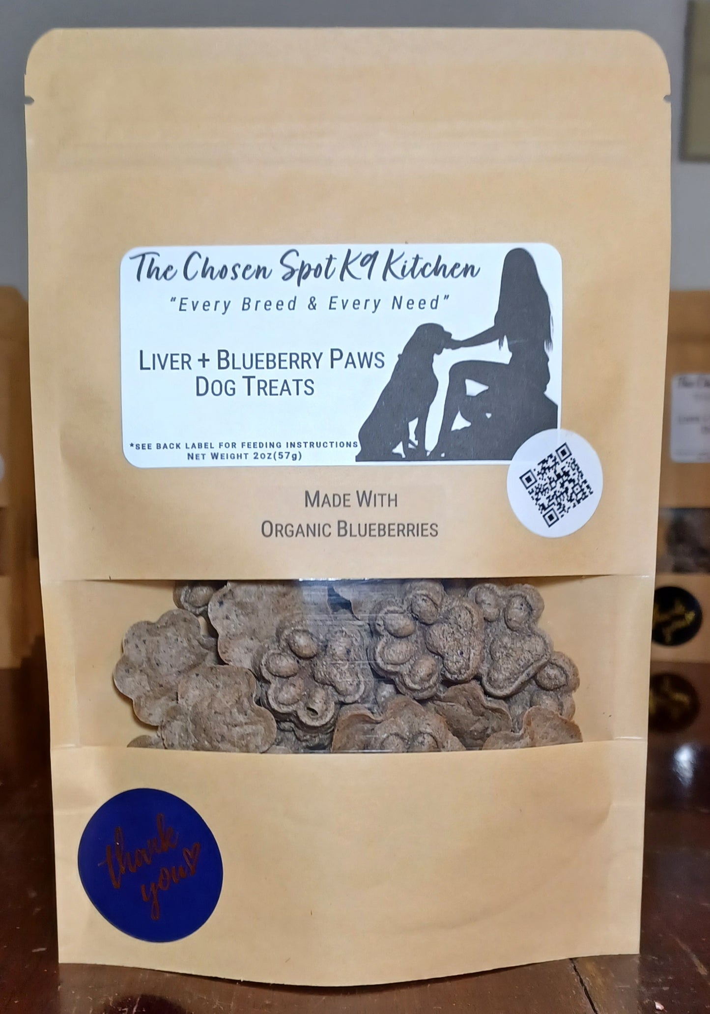 Liver + Blueberry Paws - Organic Dog Treats