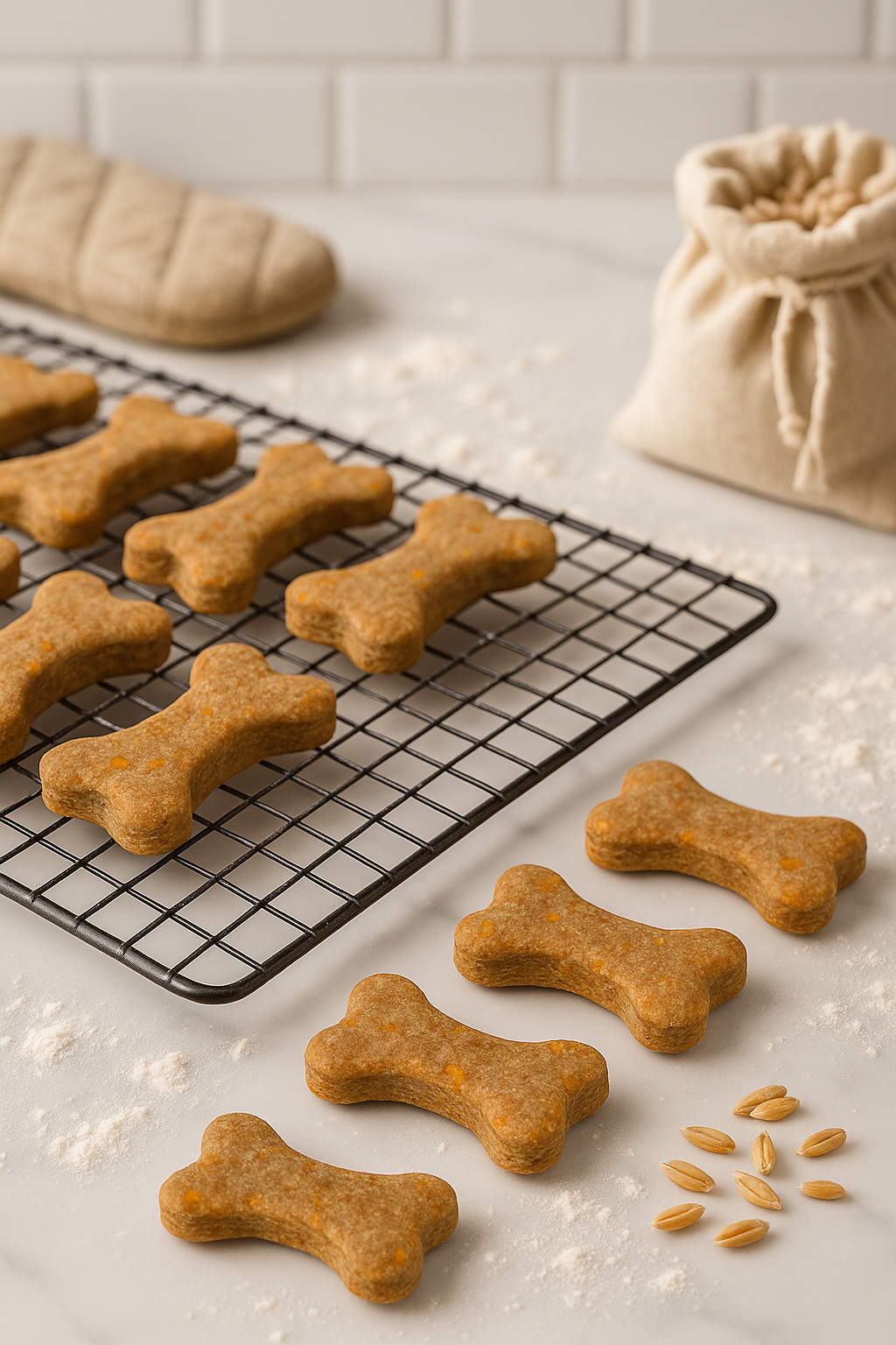 Chicken Cheddar Wheat Biscuit 🍗 Handmade Organic Dog Treats