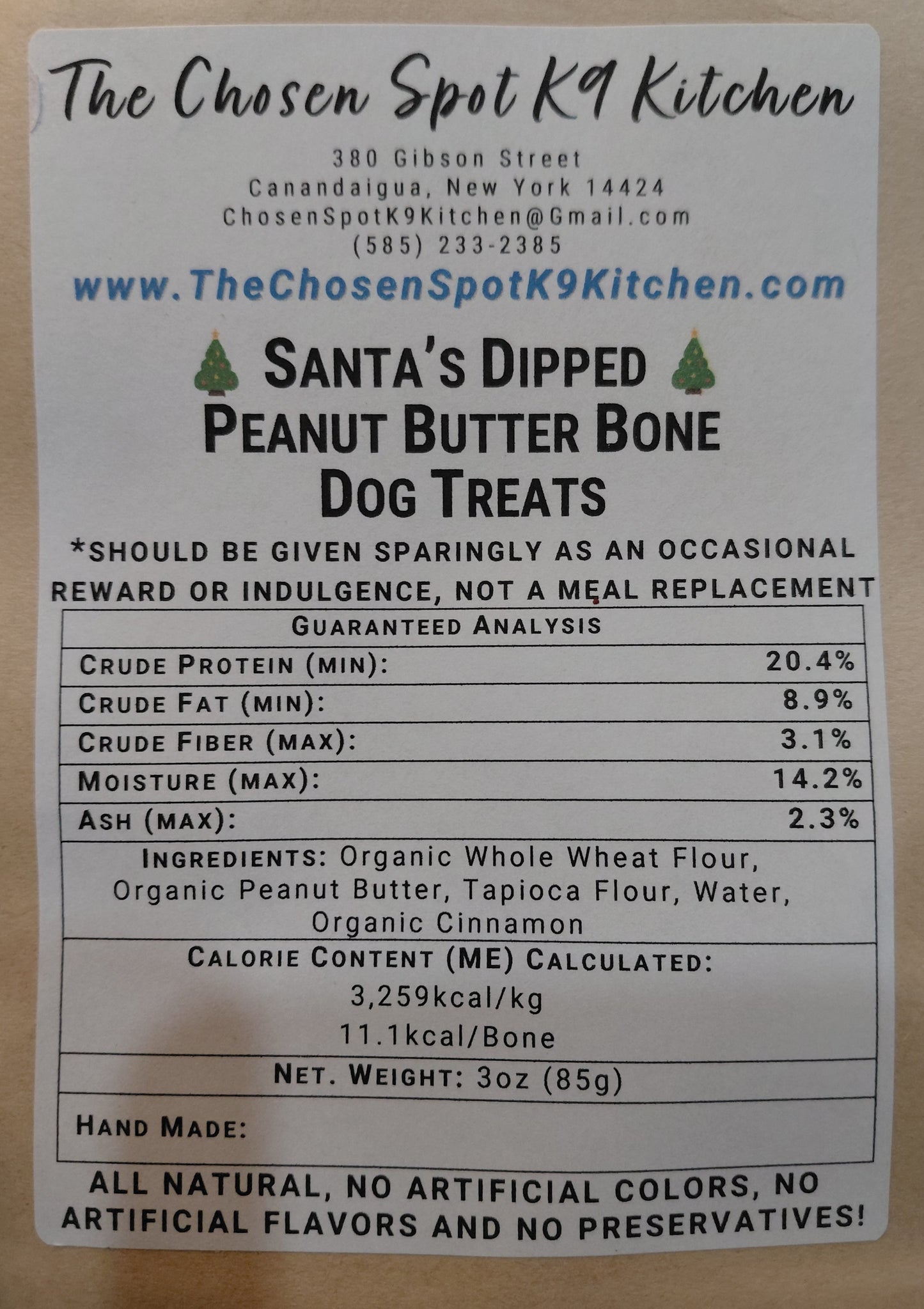 Santa's Dipped Peanut Butter Bones 🎅🎄 - Handmade Organic Christmas Dog Treats