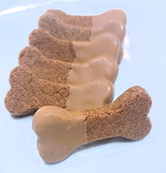 Peanut Butter Dipped Peanut Butter Bone Dog Treats (Gluten Free)