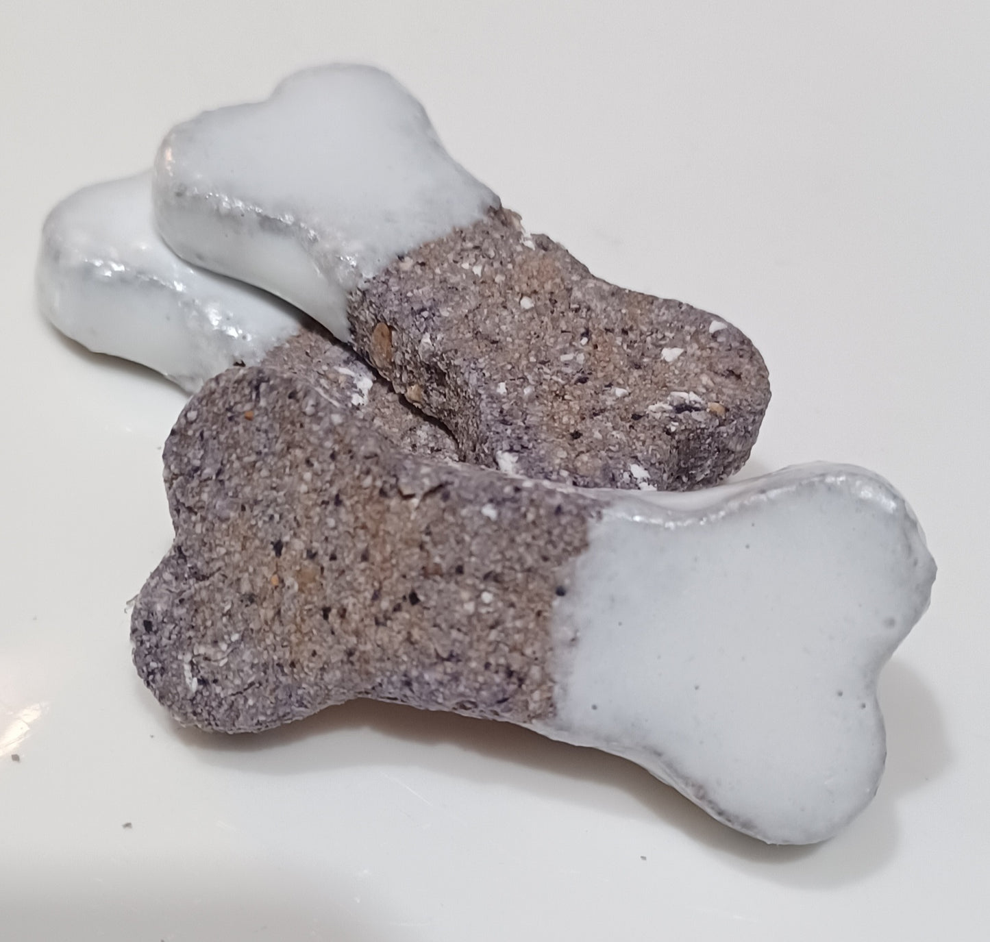 Glazed Blueberry + Oat Bone Organic Dog Treats (Gluten-Free) - Close Up