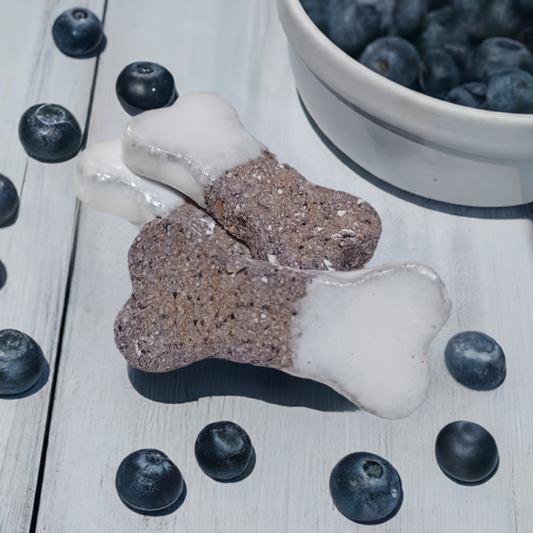 Glazed Blueberry + Oat Bone Dog Treats (Gluten-Free)