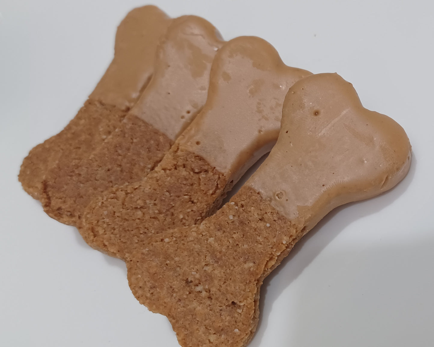 Peanut Butter Dipped Peanut Butter Bones🥜 Organic Handmade Gluten-Free Dog Treats
