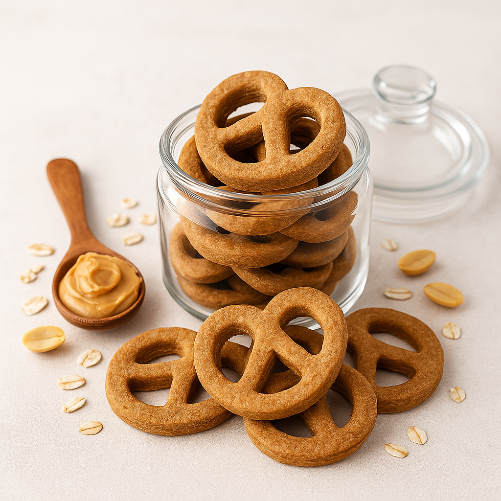 Glazed Peanut Butter Pretzel 🥨 Handmade Organic Low-Fat Dog Treats