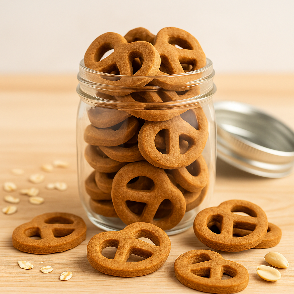 Glazed Peanut Butter Pretzel 🥨 Handmade Organic Low-Fat Dog Treats