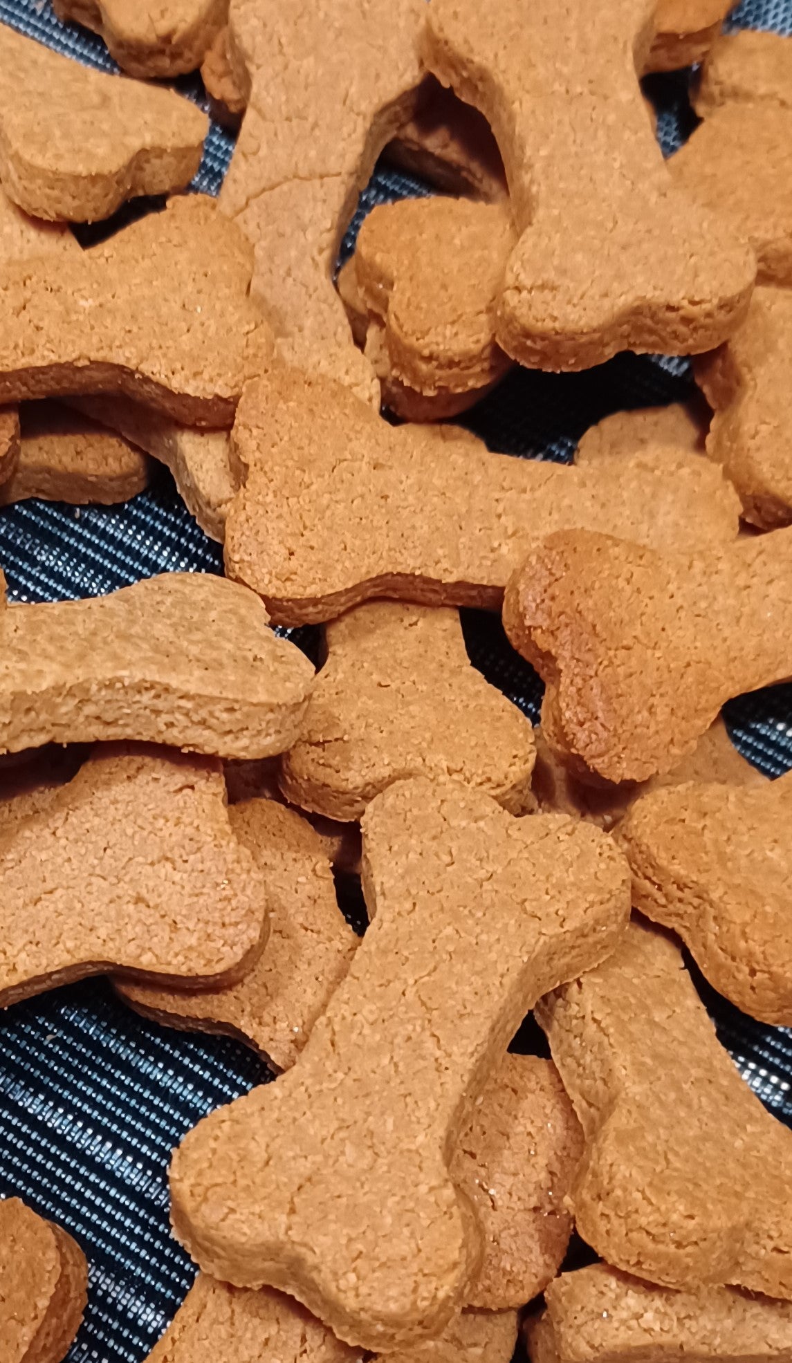 Peanut Butter Bones (Gluten-Free) Organic Dog Treats - Close Up