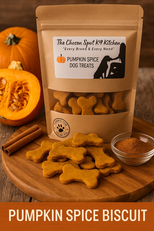 Pumpkin Spice Biscuits 🎃 Handmade Organic Fall Dog Treats