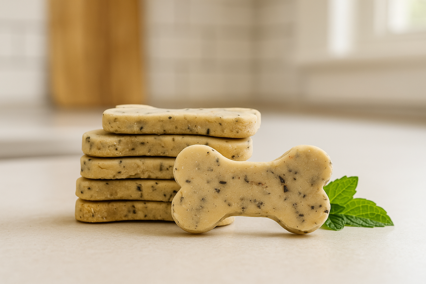 Puppermint Biscuits. Handmade organic holiday dog treats from The Chosen Spot K9 Kitchen.