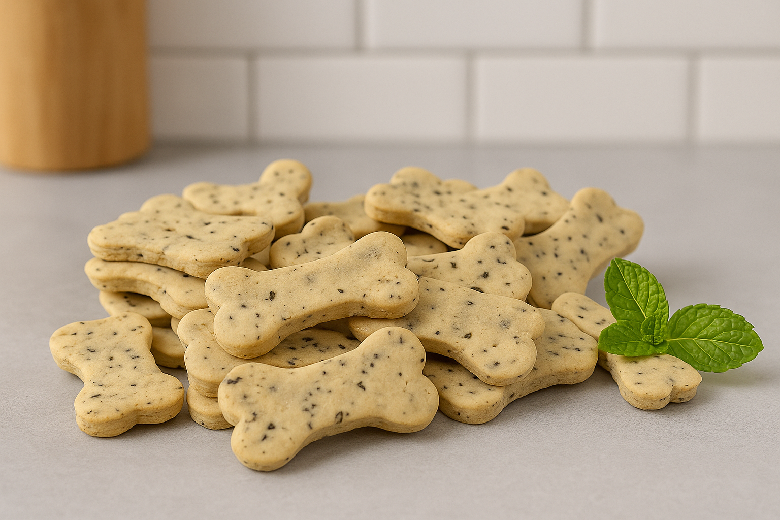 Puppermint Biscuits. Handmade organic holiday dog treats from The Chosen Spot K9 Kitchen.