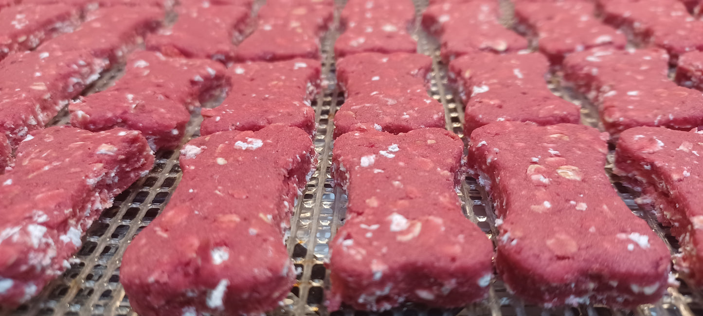 Sweet Beet Carrot Organic Dog Treats - Close Up