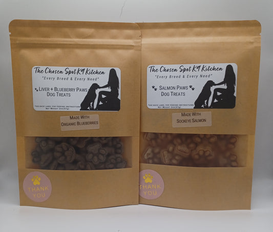 The Surf + Turf Bundle Organic Dog Treats - FRONT Labels