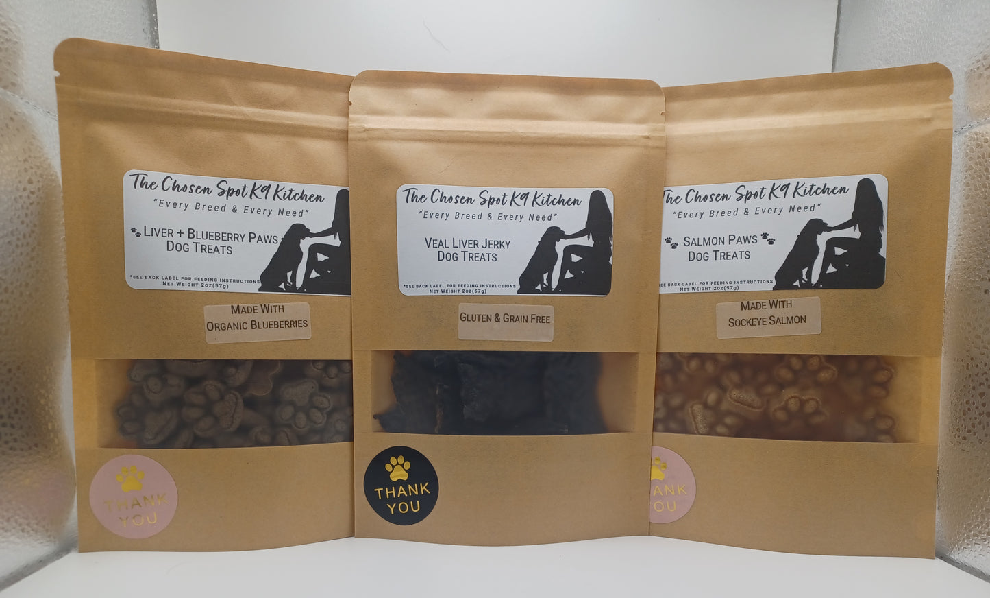 The Training Treats Bundle Organic Dog Treats - FRONT Labels