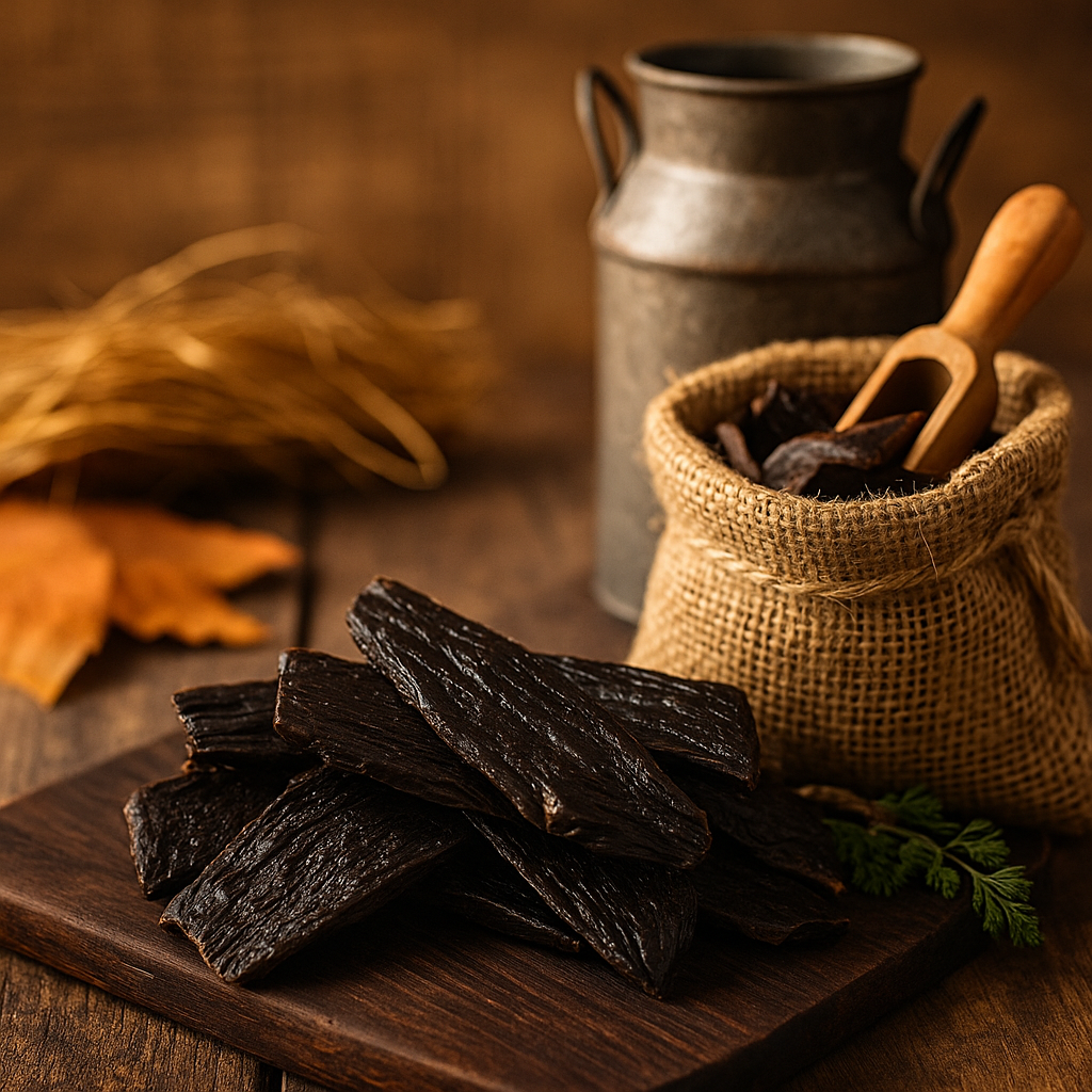 Veal Liver Jerky. Handmade organic dog treats from The Chosen Spot K9 Kitchen.